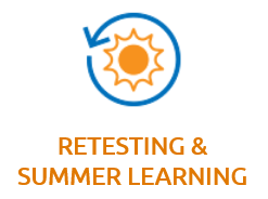 retesting and summer learning icon